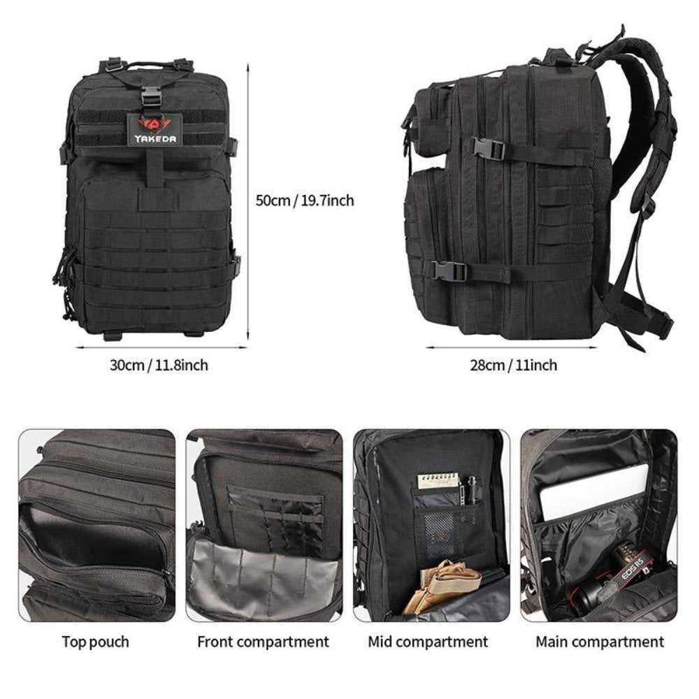 Mochila táctica de 42 litros con parche de EE. UU.
